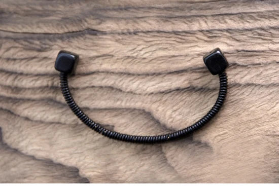 Bracelet Jonc Ouvert en Bois d'Ébène – Minimaliste et Ajustable, Homme et Femme