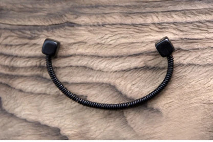 Bracelet Jonc Ouvert en Bois d'Ébène – Minimaliste et Ajustable, Homme et Femme