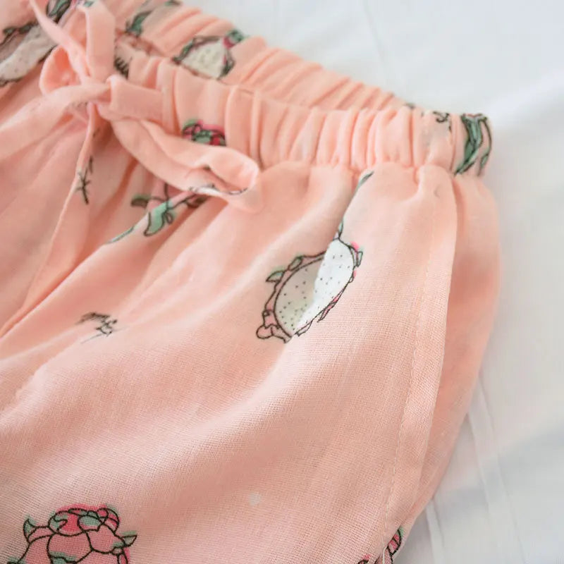 Short de Pyjama en Double Gaze de Coton - 20 Motifs Doux