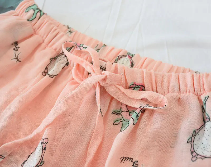 Short de Pyjama en Double Gaze de Coton - 20 Motifs Doux