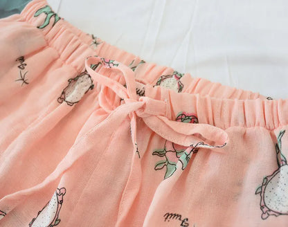 Short de Pyjama en Double Gaze de Coton - 20 Motifs Doux