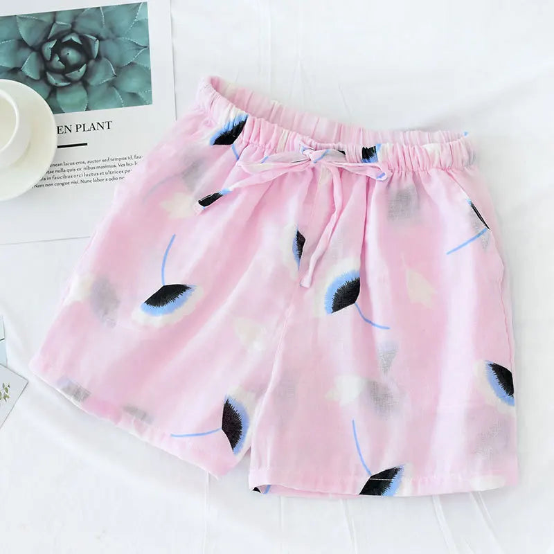 Short de Pyjama en Double Gaze de Coton - 20 Motifs Doux