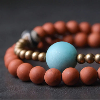 Bracelet Jade Jaune ou Jaspe Rouge avec Breloque Trèfle – Porte-Bonheur pour Femme