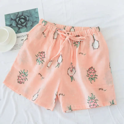 Short de Pyjama en Double Gaze de Coton - 20 Motifs Doux