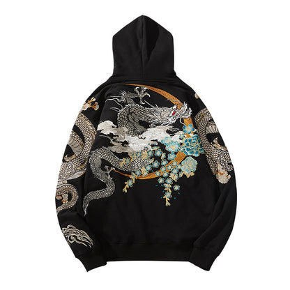 Sweat à Capuche Brodé Japonais