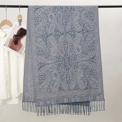 Châle Paisley Ethnique en Tissage Jacquard