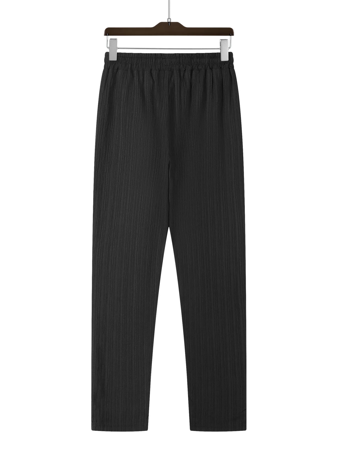 Ensemble Lin Décontracté Homme – Chemise Boutonnée et Pantalon Droit