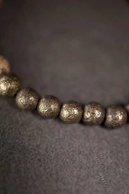 Bracelet Jaspe Paysage et Laiton – Un Rang, Porte-Bonheur de Couple