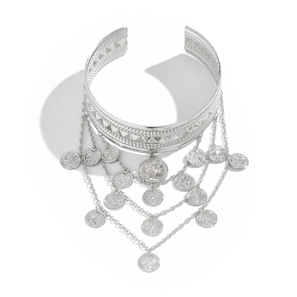 Bracelet de Bras Manchette Bohème à Pampilles