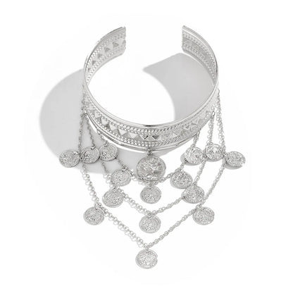 Bracelet de Bras Manchette Bohème à Pampilles