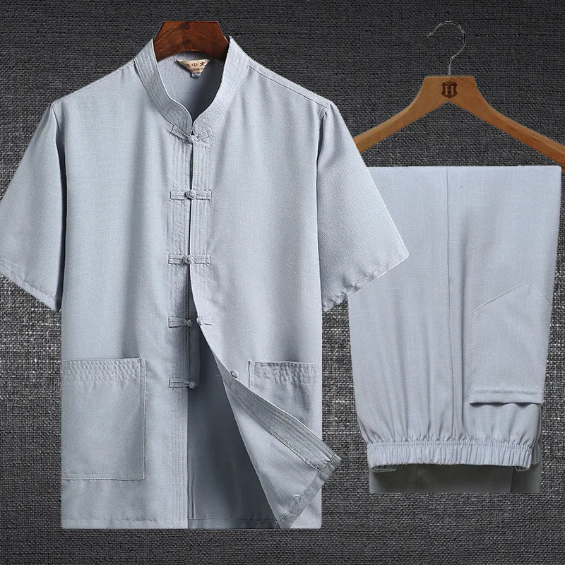 Ensemble Hanfu Lin et Coton - Style Tang Traditionnel