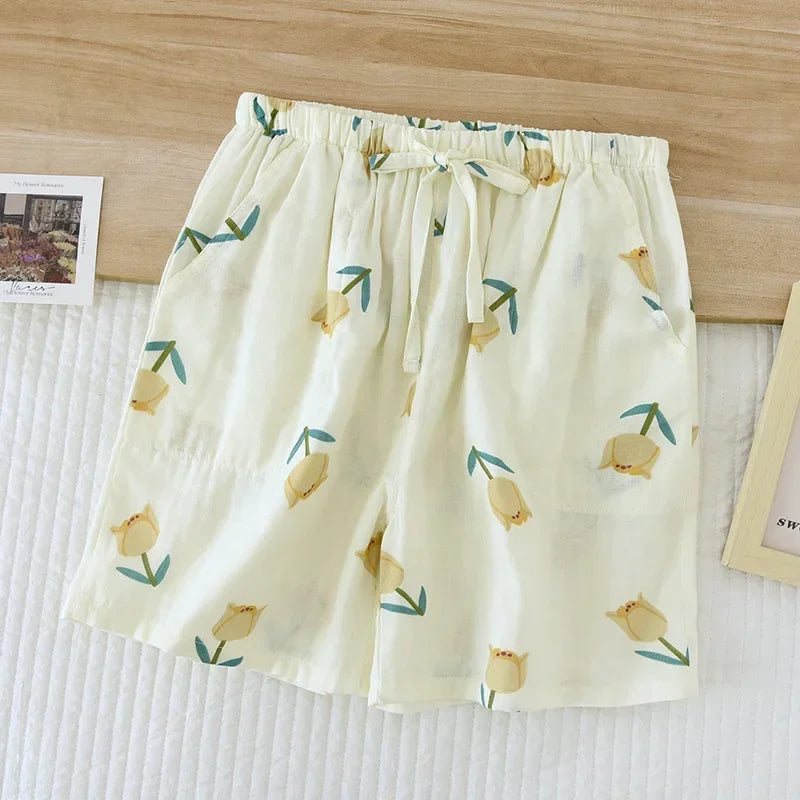 Short de Pyjama en Double Gaze de Coton - 20 Motifs Doux