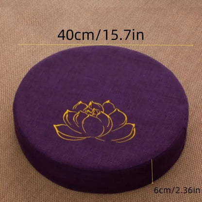 Coussin Méditation Lin Lotus Doré | Confort & Ancrage Zen
