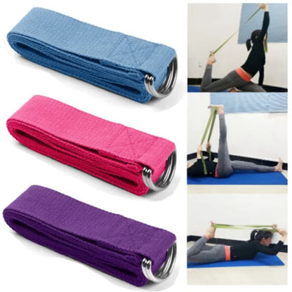 Bande de Yoga avec Boucles en Métal - Accessoire d'Étirement Polyvalent