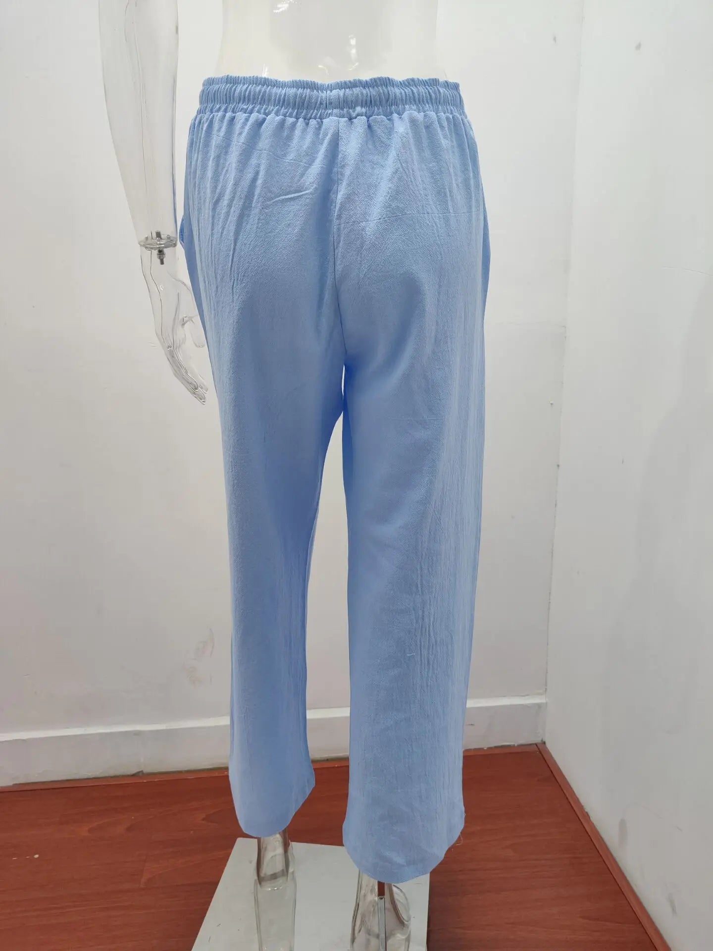 Pantalon Large Femme Coton et Lin – Coupe Fluide