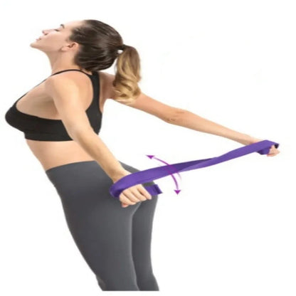 Bande de Yoga avec Boucles en Métal - Accessoire d'Étirement Polyvalent