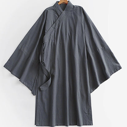 Kimono Cardigan Homme en Coton et Lin - Style Japonais Ample