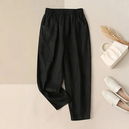Pantalon Harem en Coton et Lin