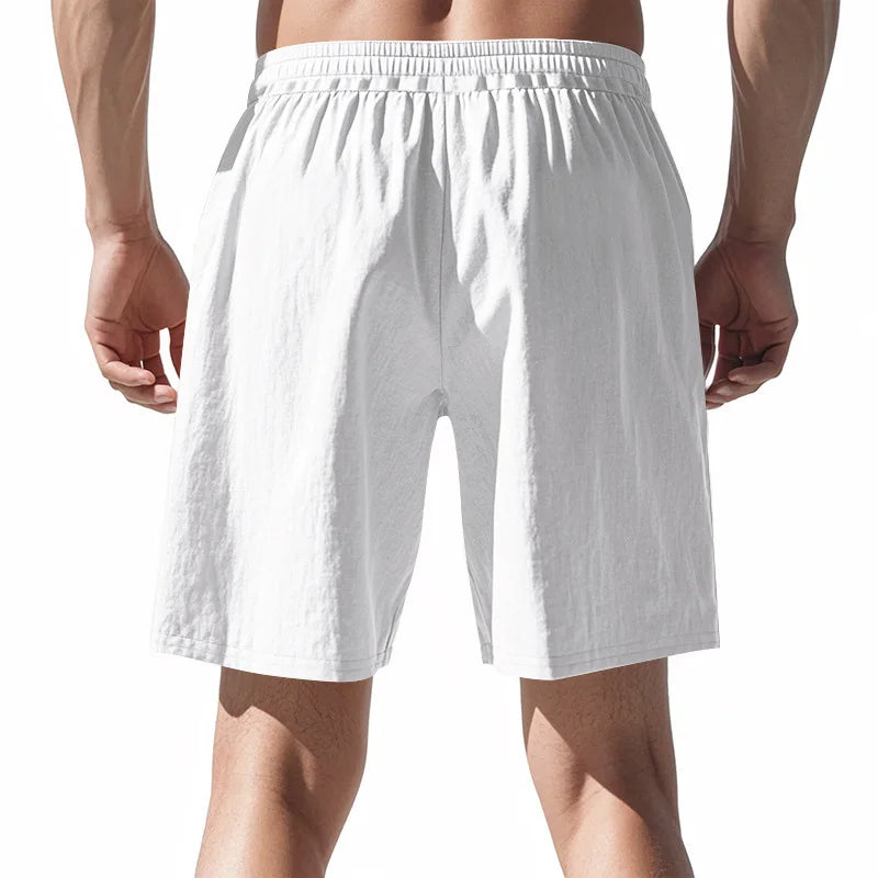 Short de Détente Homme en Lin et Coton