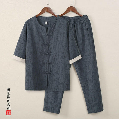 "Kung Fu Hanfu" Traditional Linen Outfit