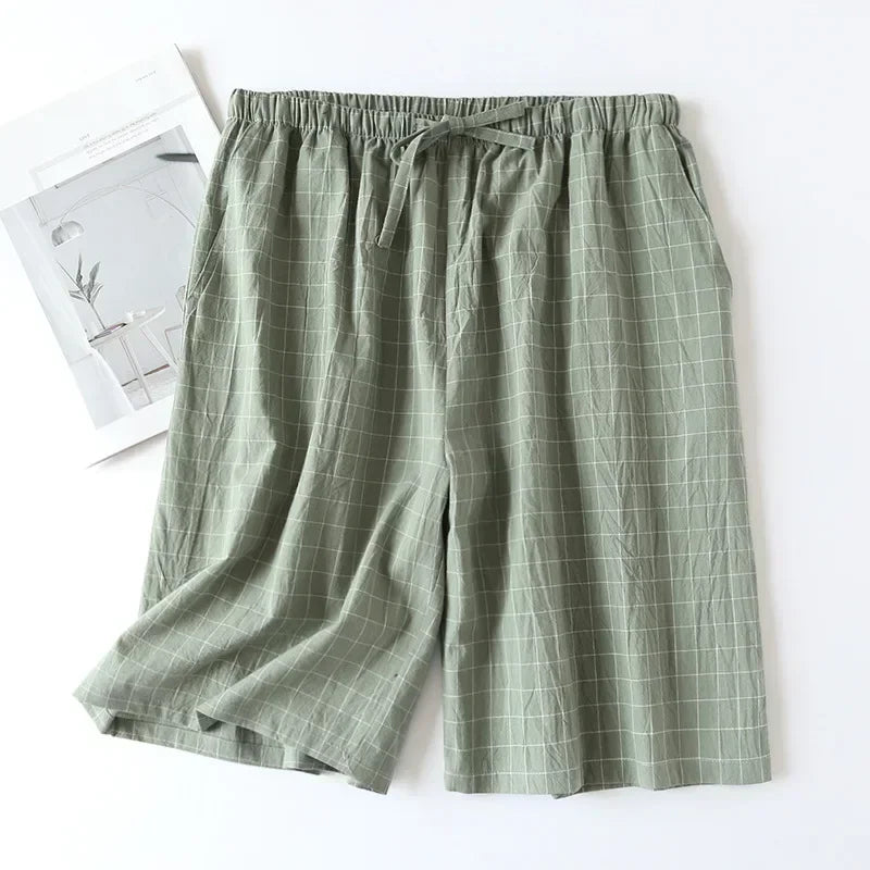 Short de Pyjama Homme Carreaux - Coton Respirant