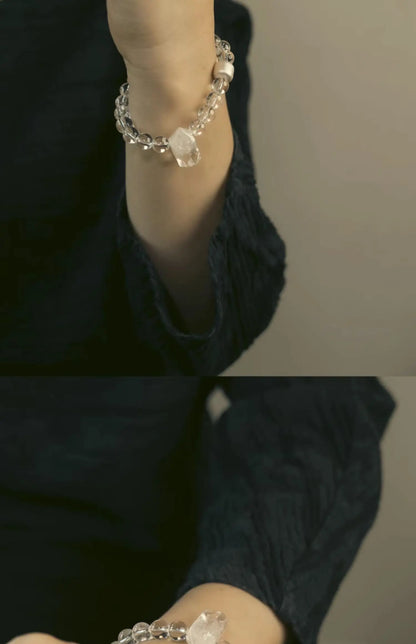 Bracelet Cristal de Roche et Ébène – Bijou Oriental Apaisant, 2 Modèles