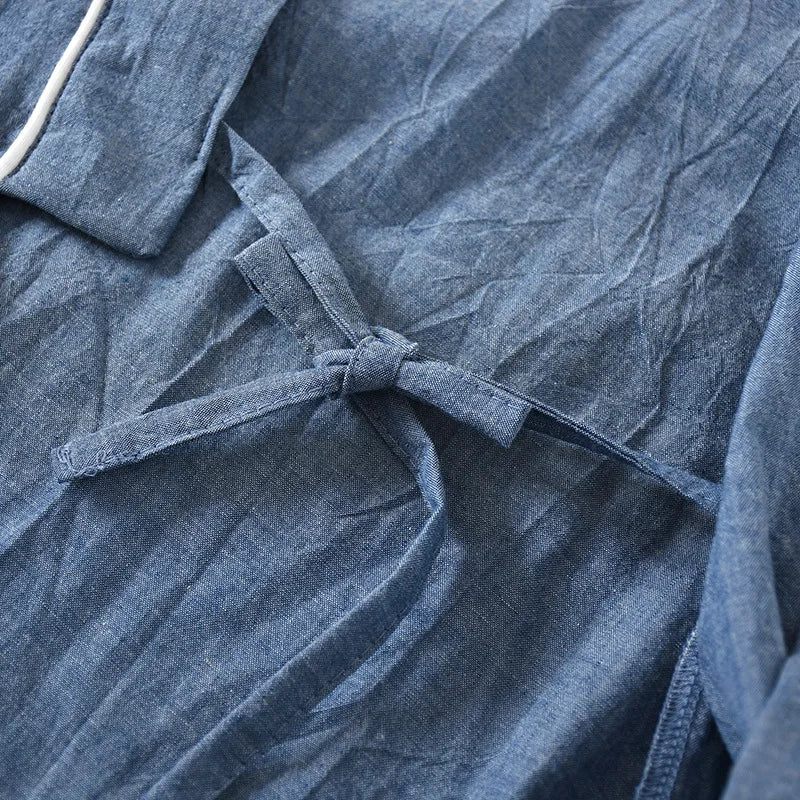 Pyjama Kimono Homme en Coton - Style Japonais Zen