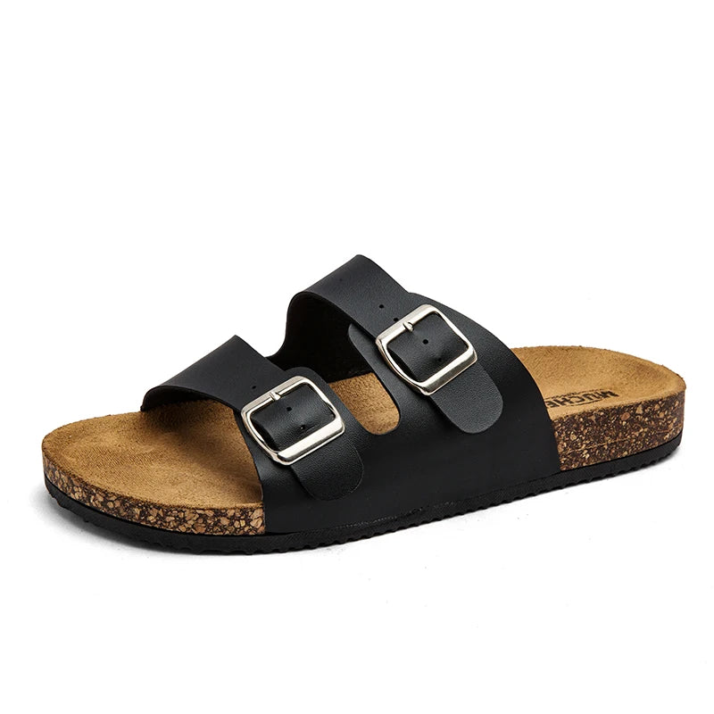 Sandales Mixtes en Cuir & Liège – Collection Sérénité