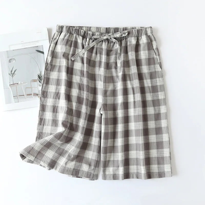 Short de Pyjama Homme Carreaux - Coton Respirant