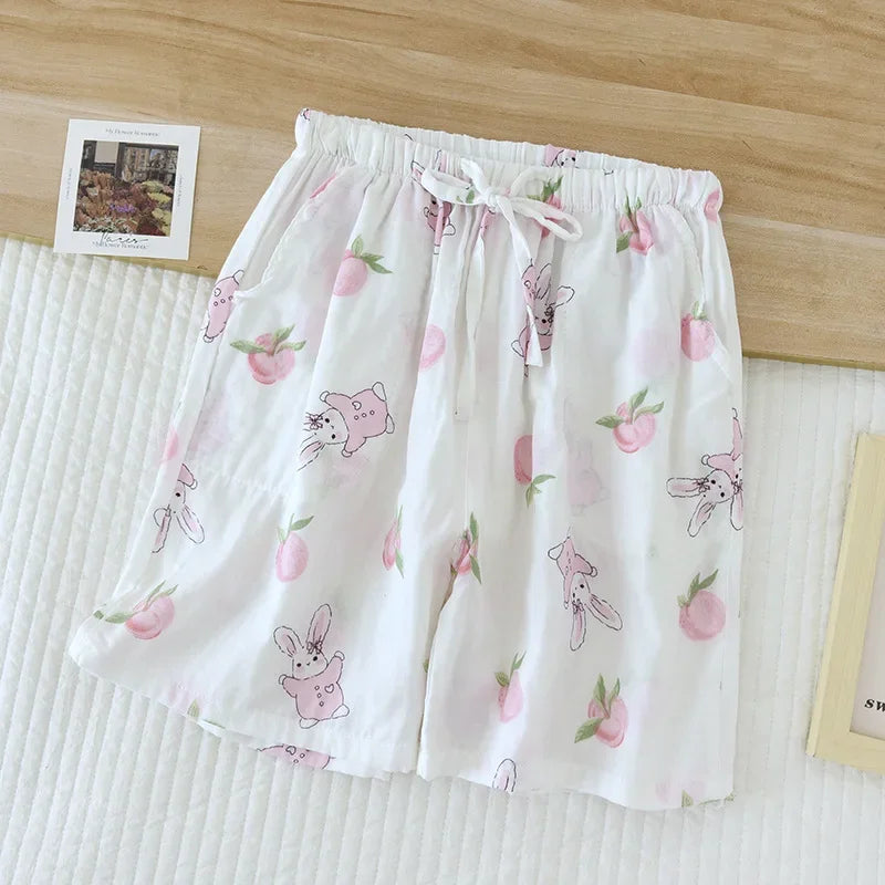 Short de Pyjama en Double Gaze de Coton - 20 Motifs Doux