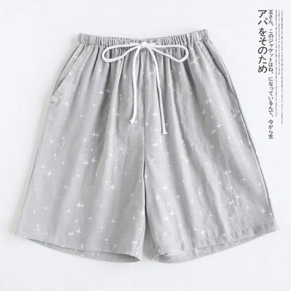 Short de Pyjama en Gaze de Coton - Style Japonais