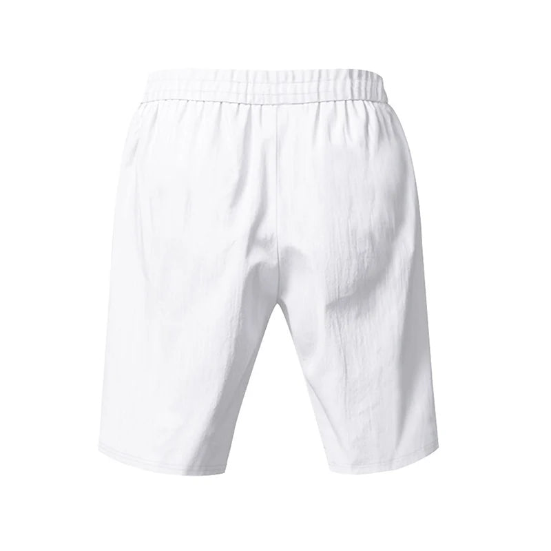 Short de Détente Homme en Lin et Coton