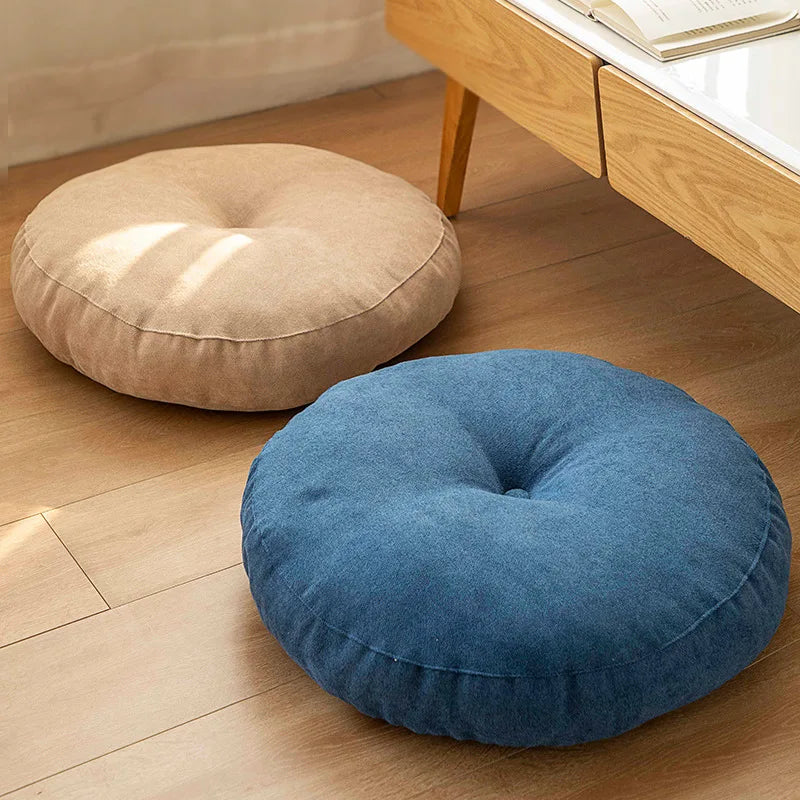 Coussin de Yoga Rond en Coton Naturel | Douceur & Relaxation