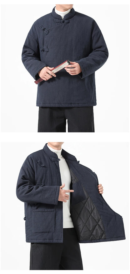 Parka Chinoise Traditionnelle Homme - Hanfu Hiver & Style Vintage