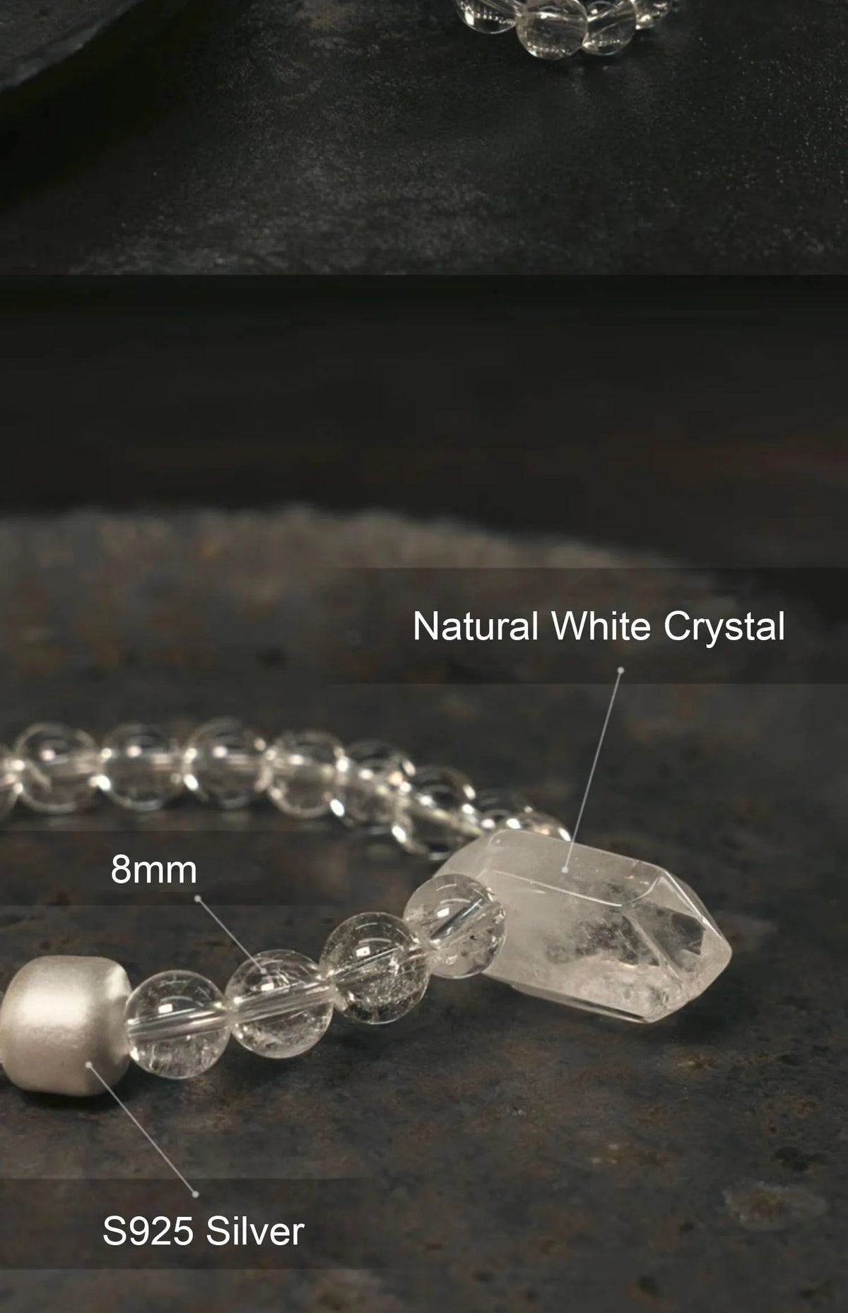 Bracelet Cristal de Roche et Ébène – Bijou Oriental Apaisant, 2 Modèles