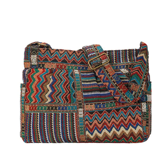 Ethnic Woven Shoulder Bag - Bohemian Elegance 