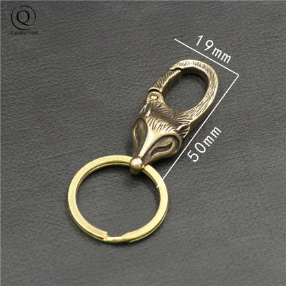 Porte-clés en Cuivre Artisanal Tête de Dragon