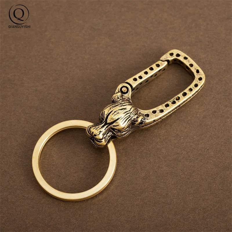 Porte-clés en Cuivre Artisanal Tête de Dragon