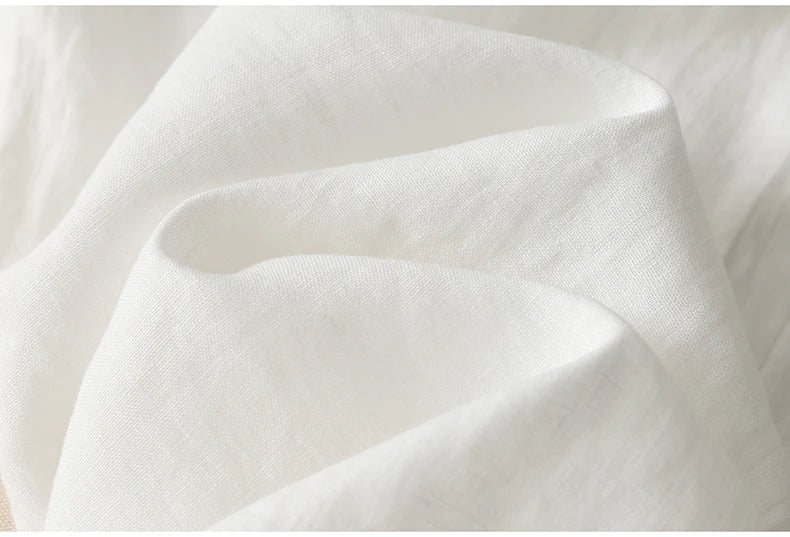 "Shizuka" Pantalon femme en lin et coton | Taille haute droite, style simple et élégant