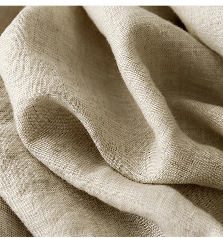 "Hikari" Pantalon large femme en coton et lin | Taille haute fluide, simple et élégant