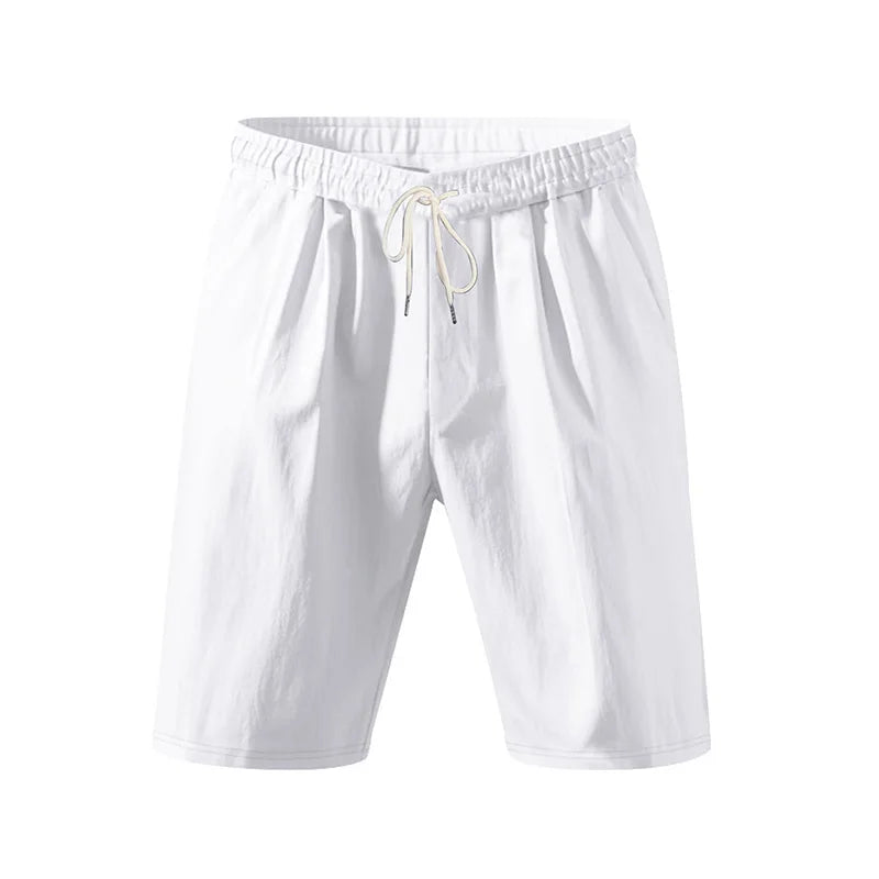Short de Détente Homme en Lin et Coton