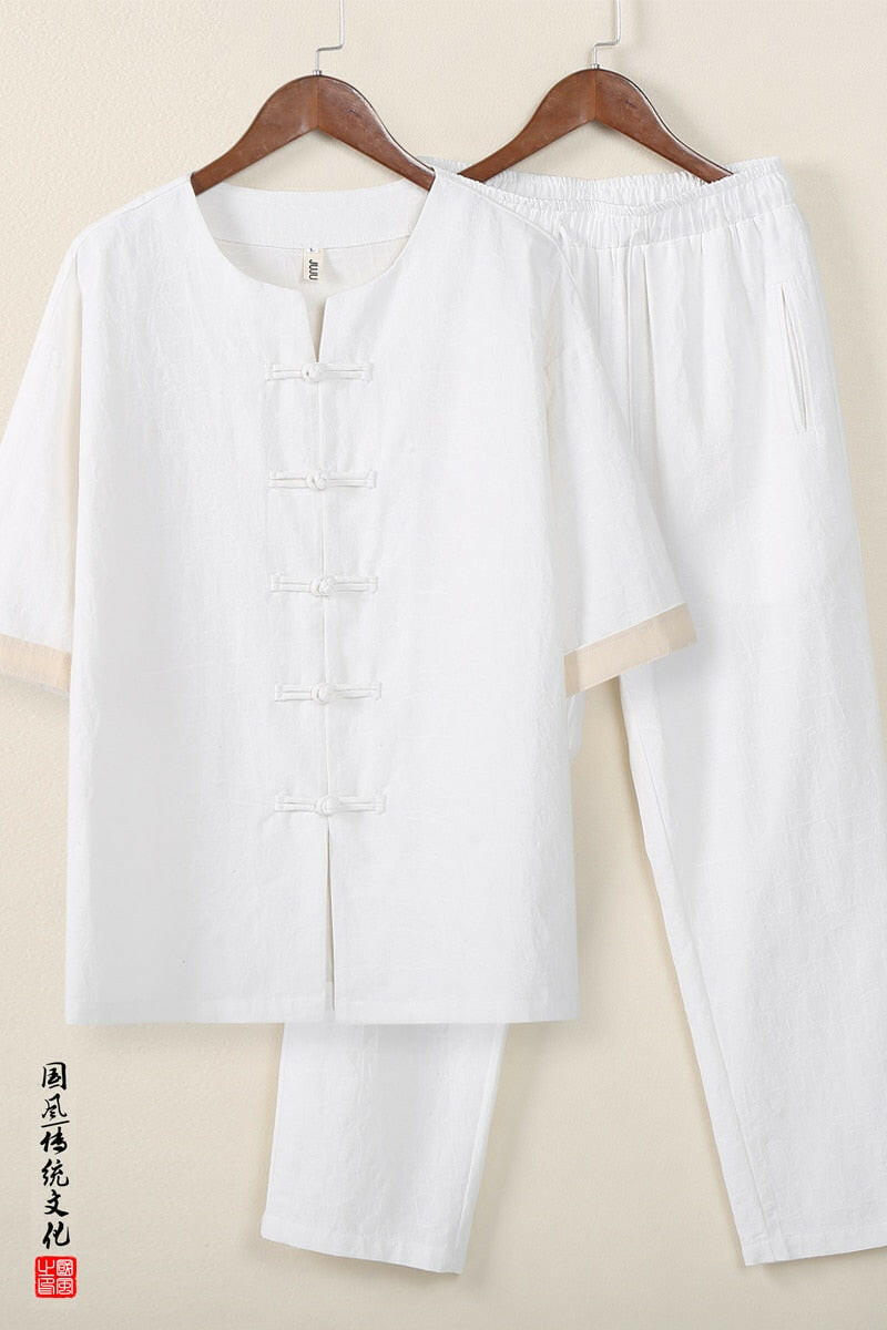 "Kung Fu Hanfu" Traditional Linen Outfit