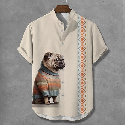 "Esprit Libre" Chemise Homme Lin – Manches Courtes Casual Chic