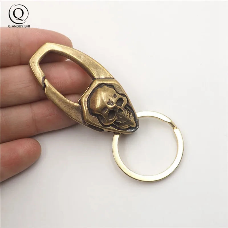 Porte-clés en Cuivre Artisanal Tête de Dragon