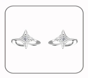 Bague d'Oreille Argent 925 Étoile et Zircon - Éclat Céleste