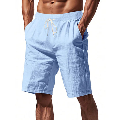 Short de Détente Homme en Lin et Coton