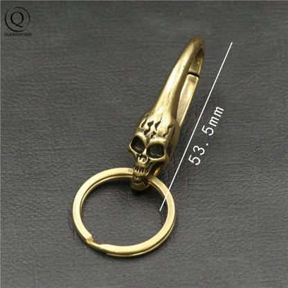 Porte-clés en Cuivre Artisanal Tête de Dragon