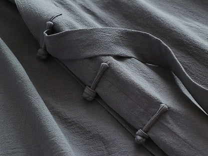 Kimono Cardigan Homme en Coton et Lin - Style Japonais Ample