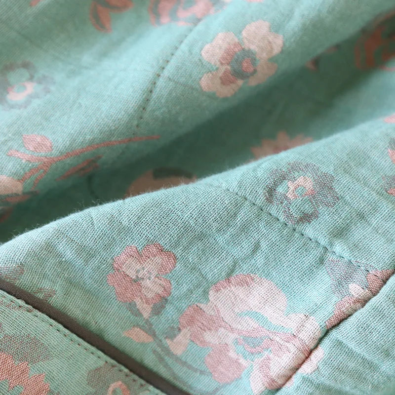 Short de Pyjama Japonais en Coton - Imprimé Vintage