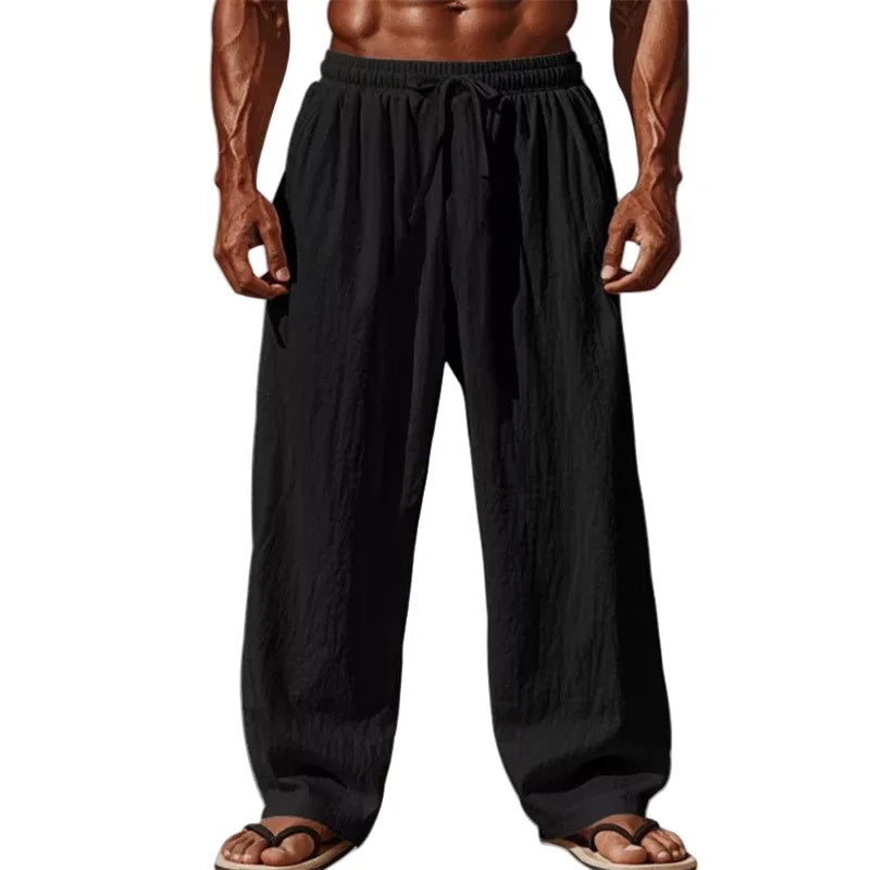 Pantalon en Coton et Lin - Coupe Droite
